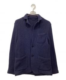 BEAMS HEART（ビームスハート）の古着「ハニカム ニットジャケット」｜ネイビー
