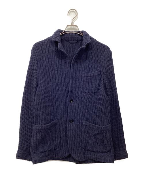 BEAMS HEART（ビームスハート）BEAMS HEART (ビームスハート) ハニカム ニットジャケット ネイビー サイズ:46の古着・服飾アイテム