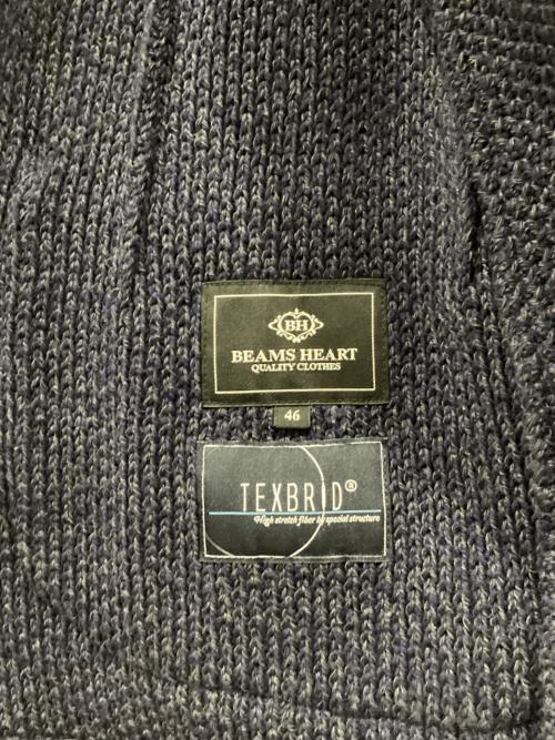 BEAMS HEART（ビームスハート）BEAMS HEART (ビームスハート) ハニカム ニットジャケット ネイビー サイズ:46の古着・服飾アイテム