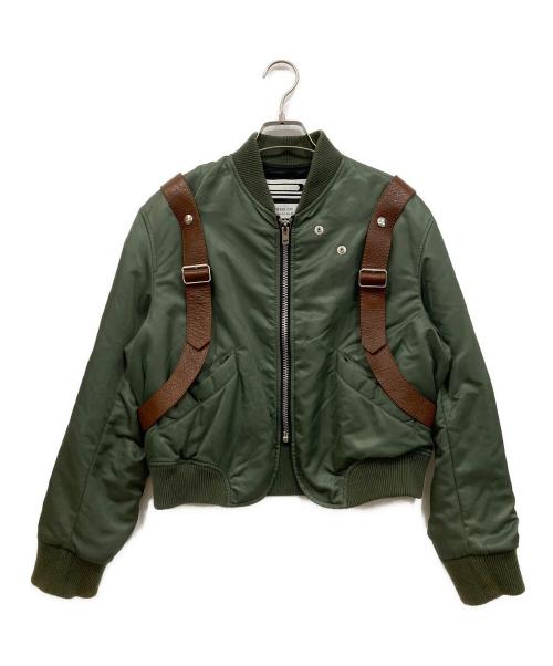 Pihakapi（ピパカピ）Pihakapi (ピパカピ) MILITARY BOMBER NYLON WITH HOLSTER BELT オリーブ サイズ:Mの古着・服飾アイテム