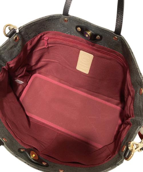 russet（ラシット）russet (ラシット) コットンジャガード 2WAYトートーバッグ グレーの古着・服飾アイテム