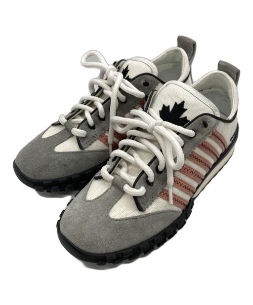 DSQUARED2（ディースクエアード）DSQUARED2 (ディースクエアード) スニーカー グレー×ピンク サイズ:36の古着・服飾アイテム