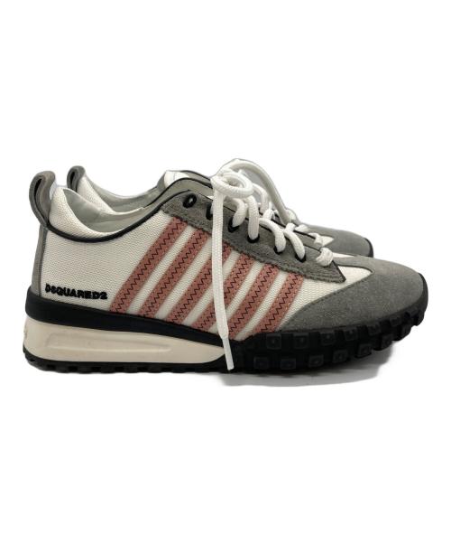 DSQUARED2（ディースクエアード）DSQUARED2 (ディースクエアード) スニーカー グレー×ピンク サイズ:36の古着・服飾アイテム