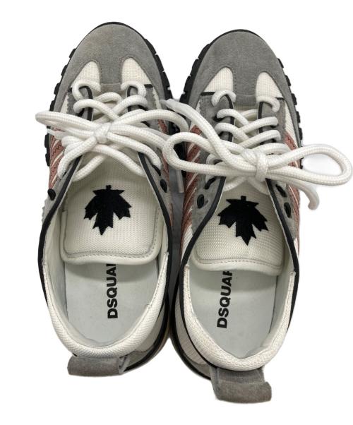 DSQUARED2（ディースクエアード）DSQUARED2 (ディースクエアード) スニーカー グレー×ピンク サイズ:36の古着・服飾アイテム