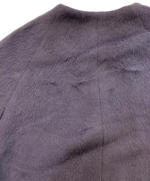 M・Fil（エムフィル）M・fil (エムフィル) アルパカシャギー FOXファー付きコート ネイビー サイズ:SIZE 38の古着・服飾アイテム