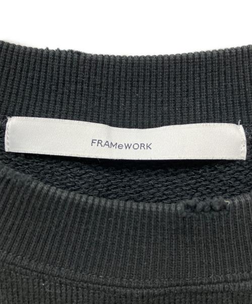 FRAMeWORK（フレームワーク）FRAMeWORK (フレームワーク) カラークルーネックスウェット ブラック サイズ:FREEの古着・服飾アイテム
