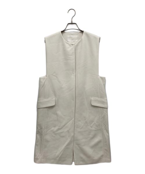 BALLSEY（ボールジィ）BALLSEY (ボールジィ) ドライアムンゼン クルーネックロングジレ ホワイト サイズ:36の古着・服飾アイテム