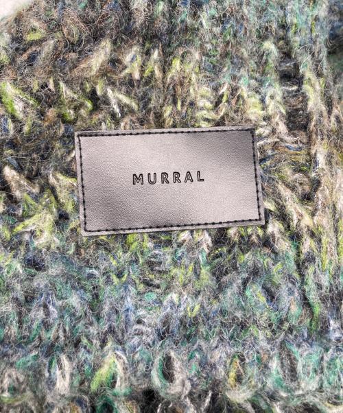 MURRAL（ミューラル）MURRAL (ミューラル) HAZY KNIT SCARF ダークグリーンの古着・服飾アイテム