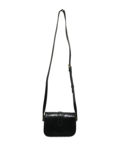 Saint Laurent Paris（サンローランパリ）Saint Laurent Paris (サンローランパリ) エナメルショルダーバッグ ブラックの古着・服飾アイテム
