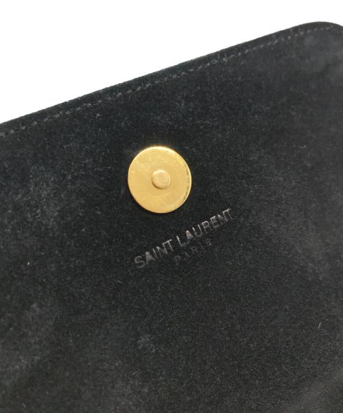 Saint Laurent Paris（サンローランパリ）Saint Laurent Paris (サンローランパリ) エナメルショルダーバッグ ブラックの古着・服飾アイテム