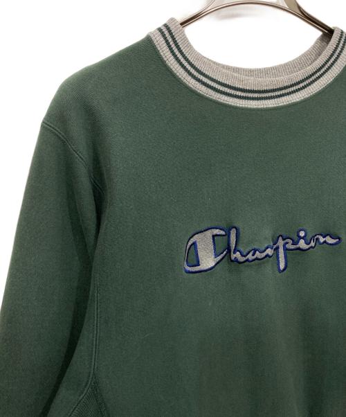 Champion REVERSE WEAVE（チャンピオン リバース ウィーブ）Champion REVERSE WEAVE (チャンピオン リバース ウィーブ) ロゴスウェット グリーン サイズ:LARGEの古着・服飾アイテム