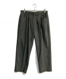 FARAH（ファーラー）の古着「2タックワイドテーパードパンツ」｜ダークグレー