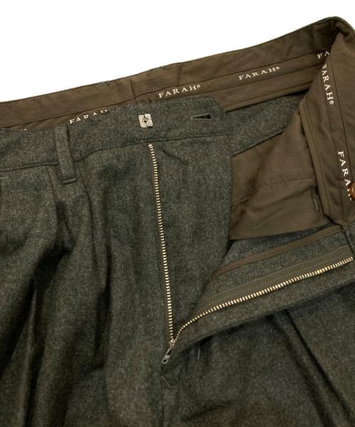 FARAH（ファーラー）FARAH (ファーラー) 2タックワイドテーパードパンツ ダークグレー サイズ:34の古着・服飾アイテム