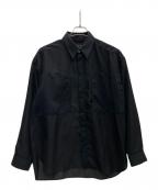 UNITED TOKYOユナイテッドトーキョー）の古着「シアーストライプシャツ」｜ブラック