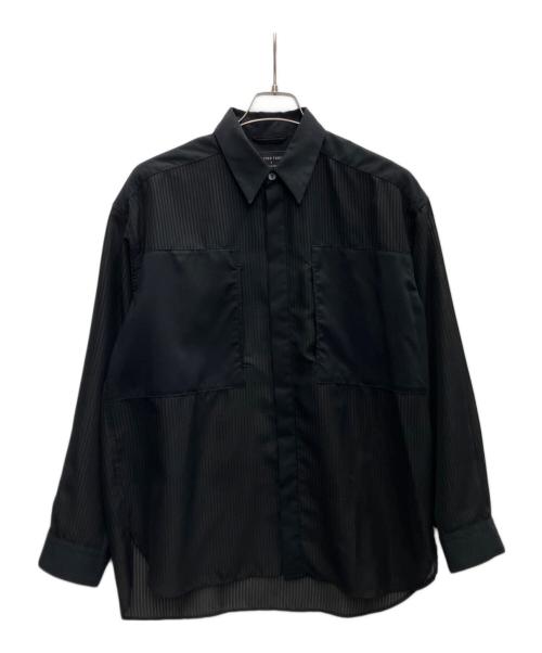UNITED TOKYO（ユナイテッドトーキョー）UNITED TOKYO (ユナイテッドトーキョー) シアーストライプシャツ ブラック サイズ:SIZE1の古着・服飾アイテム