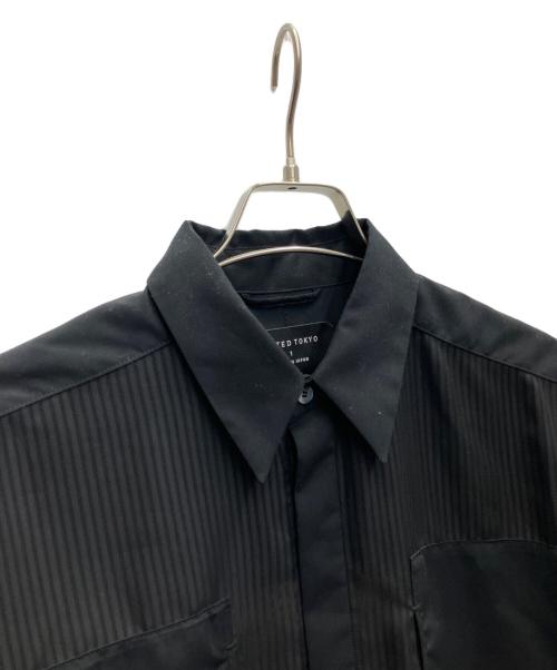 UNITED TOKYO（ユナイテッドトーキョー）UNITED TOKYO (ユナイテッドトーキョー) シアーストライプシャツ ブラック サイズ:SIZE1の古着・服飾アイテム