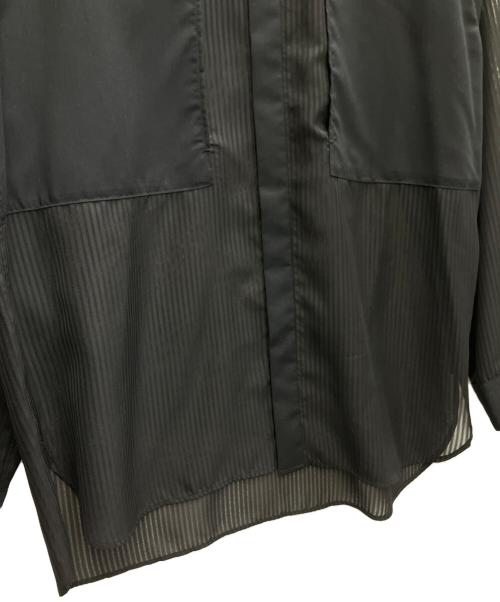 UNITED TOKYO（ユナイテッドトーキョー）UNITED TOKYO (ユナイテッドトーキョー) シアーストライプシャツ ブラック サイズ:SIZE1の古着・服飾アイテム