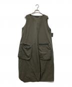 MOYURUモユル）の古着「ノースリーブカーゴワンピース」｜オリーブ