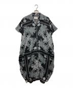 NOMA t.d.ノーマティーディー）の古着「パームツリー柄シャツドレス」｜ブラック