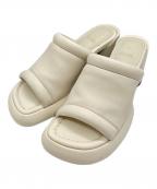 ALM.アルム）の古着「CIELO LEATHER SANDALS」｜アイボリー