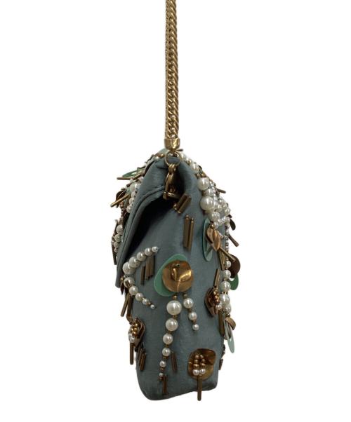 DRIES VAN NOTEN（ドリスヴァンノッテン）DRIES VAN NOTEN (ドリスヴァンノッテン) Decoration Shoulder Bag ライトブルーの古着・服飾アイテム