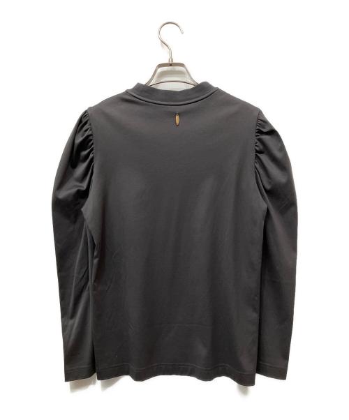 St.cecilia（セントセシリア）St.cecilia (セントセシリア) パフスリーブロゴTシャツ グレー サイズ:FREEの古着・服飾アイテム