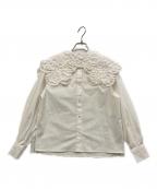 shirocon yoriシロコン ヨリ）の古着「ホイップカラーブラウス」｜ホワイト