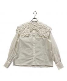 shirocon yori（シロコン ヨリ）の古着「ホイップカラーブラウス」｜ホワイト