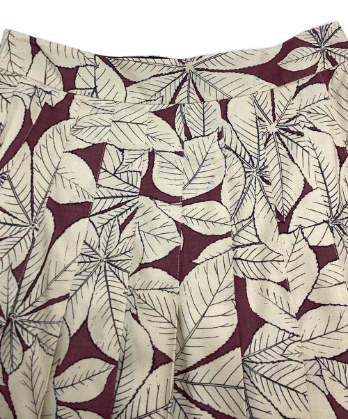 MARGARET HOWELL（マーガレットハウエル）MARGARET HOWELL (マーガレットハウエル) プリーツスカート ベージュ×ブラウン サイズ:1の古着・服飾アイテム