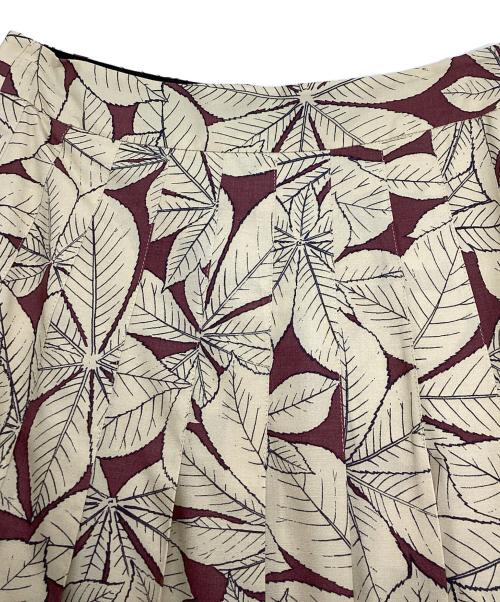 MARGARET HOWELL（マーガレットハウエル）MARGARET HOWELL (マーガレットハウエル) プリーツスカート ベージュ×ブラウン サイズ:1の古着・服飾アイテム