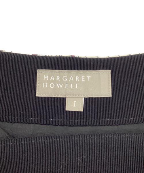 MARGARET HOWELL（マーガレットハウエル）MARGARET HOWELL (マーガレットハウエル) プリーツスカート ベージュ×ブラウン サイズ:1の古着・服飾アイテム