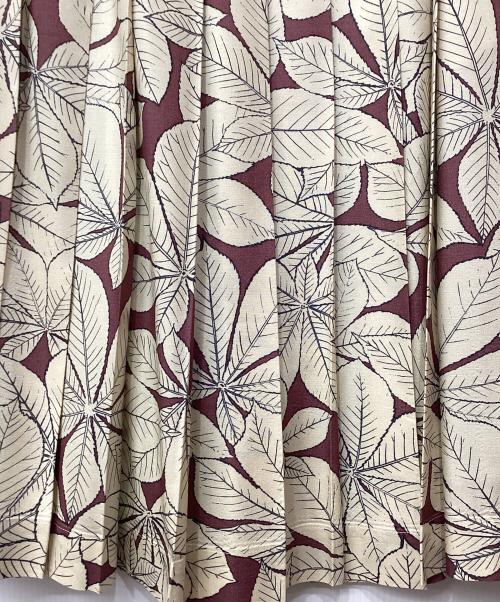 MARGARET HOWELL（マーガレットハウエル）MARGARET HOWELL (マーガレットハウエル) プリーツスカート ベージュ×ブラウン サイズ:1の古着・服飾アイテム