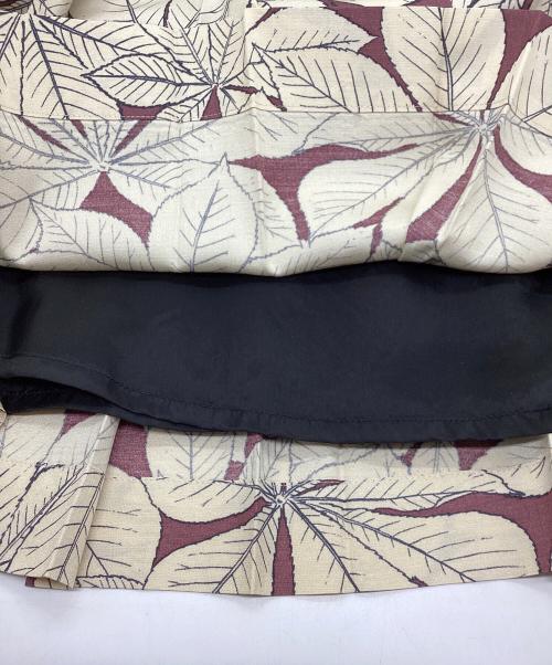 MARGARET HOWELL（マーガレットハウエル）MARGARET HOWELL (マーガレットハウエル) プリーツスカート ベージュ×ブラウン サイズ:1の古着・服飾アイテム