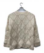 VALENTINOヴァレンティノ）の古着「ロゴケーブルニット」｜ホワイト