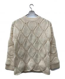 VALENTINO（ヴァレンティノ）の古着「ロゴケーブルニット」｜ホワイト