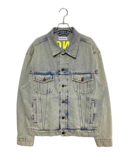 BALENCIAGA（バレンシアガ）BALENCIAGA (バレンシアガ) バックロゴデニムジャケット ブルー サイズ:34の古着・服飾アイテム