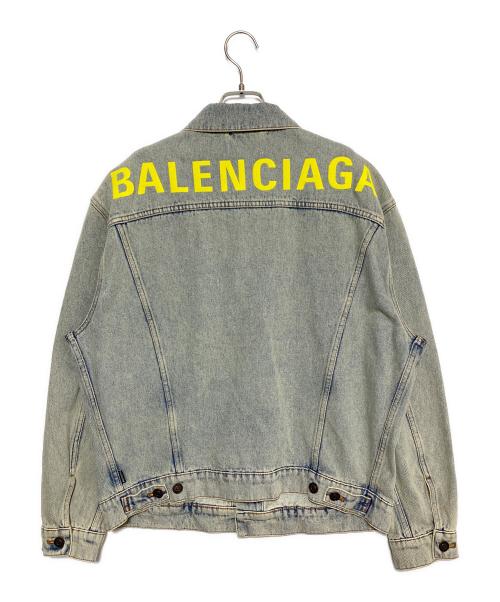 BALENCIAGA（バレンシアガ）BALENCIAGA (バレンシアガ) バックロゴデニムジャケット ブルー サイズ:34の古着・服飾アイテム