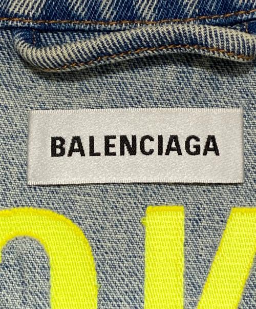 BALENCIAGA（バレンシアガ）BALENCIAGA (バレンシアガ) バックロゴデニムジャケット ブルー サイズ:34の古着・服飾アイテム