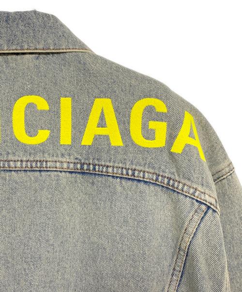 BALENCIAGA（バレンシアガ）BALENCIAGA (バレンシアガ) バックロゴデニムジャケット ブルー サイズ:34の古着・服飾アイテム
