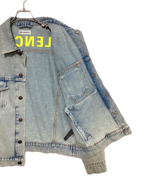 BALENCIAGA（バレンシアガ）BALENCIAGA (バレンシアガ) バックロゴデニムジャケット ブルー サイズ:34の古着・服飾アイテム