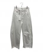 1er Arrondissement×Citizens of humanityプルミエ アロンディスモン×シチズンズオブヒューマニティ）の古着「”HORSEHOE IN JICAMA”デニムパンツ」｜ホワイト