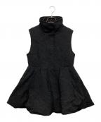 COLUMNコラム）の古着「ジャガード ペプラムジレ」｜ブラック