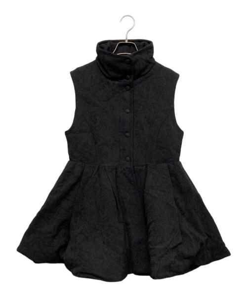 COLUMN（コラム）COLUMN (コラム) ジャガード ペプラムジレ ブラック サイズ:36の古着・服飾アイテム