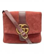 GUCCIグッチ）の古着「アリースウェードショルダーバッグ」｜レッド