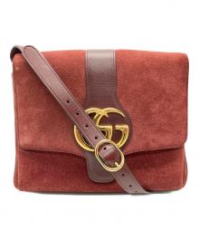 GUCCI（グッチ）の古着「アリースウェードショルダーバッグ」｜レッド