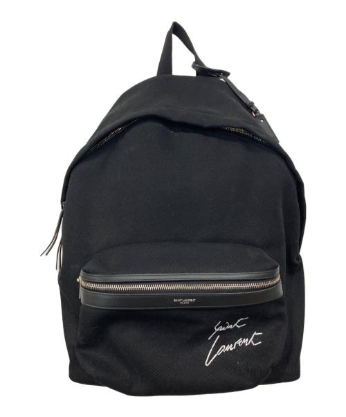 Saint Laurent Paris（サンローランパリ）Saint Laurent Paris (サンローランパリ) キャンバス シティバックパック ブラックの古着・服飾アイテム