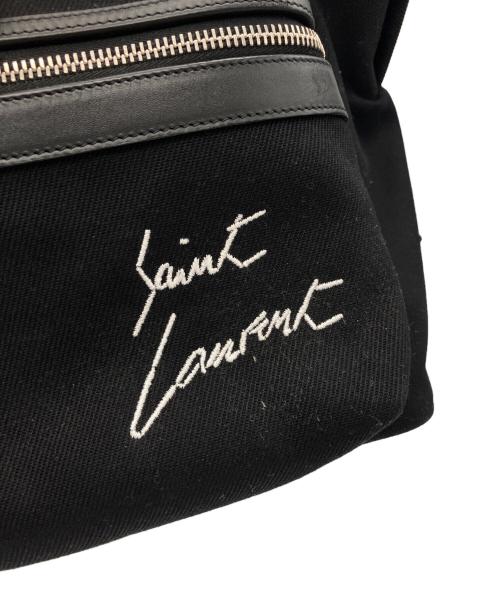 Saint Laurent Paris（サンローランパリ）Saint Laurent Paris (サンローランパリ) キャンバス シティバックパック ブラックの古着・服飾アイテム