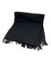 ACNE STUDIOS (アクネ ストゥディオス) フリンジウールマフラー ブラック：11000円