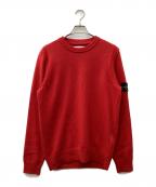 STONE ISLANDストーンアイランド）の古着「7G ロゴパッチ ラムウール ニットセーター」｜レッド