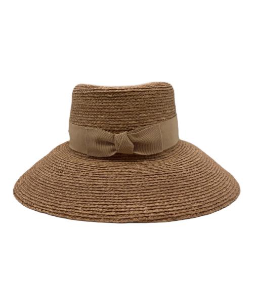 HELEN KAMINSKI（ヘレンカミンスキー）HELEN KAMINSKI (ヘレンカミンスキー) ARMADA ラフィアハット ブラウン サイズ:ONE SIZEの古着・服飾アイテム